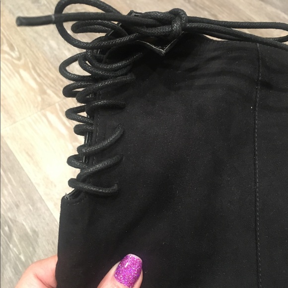 JG Black Vegan Suede Boots Size 11 - Picture 3 of 5